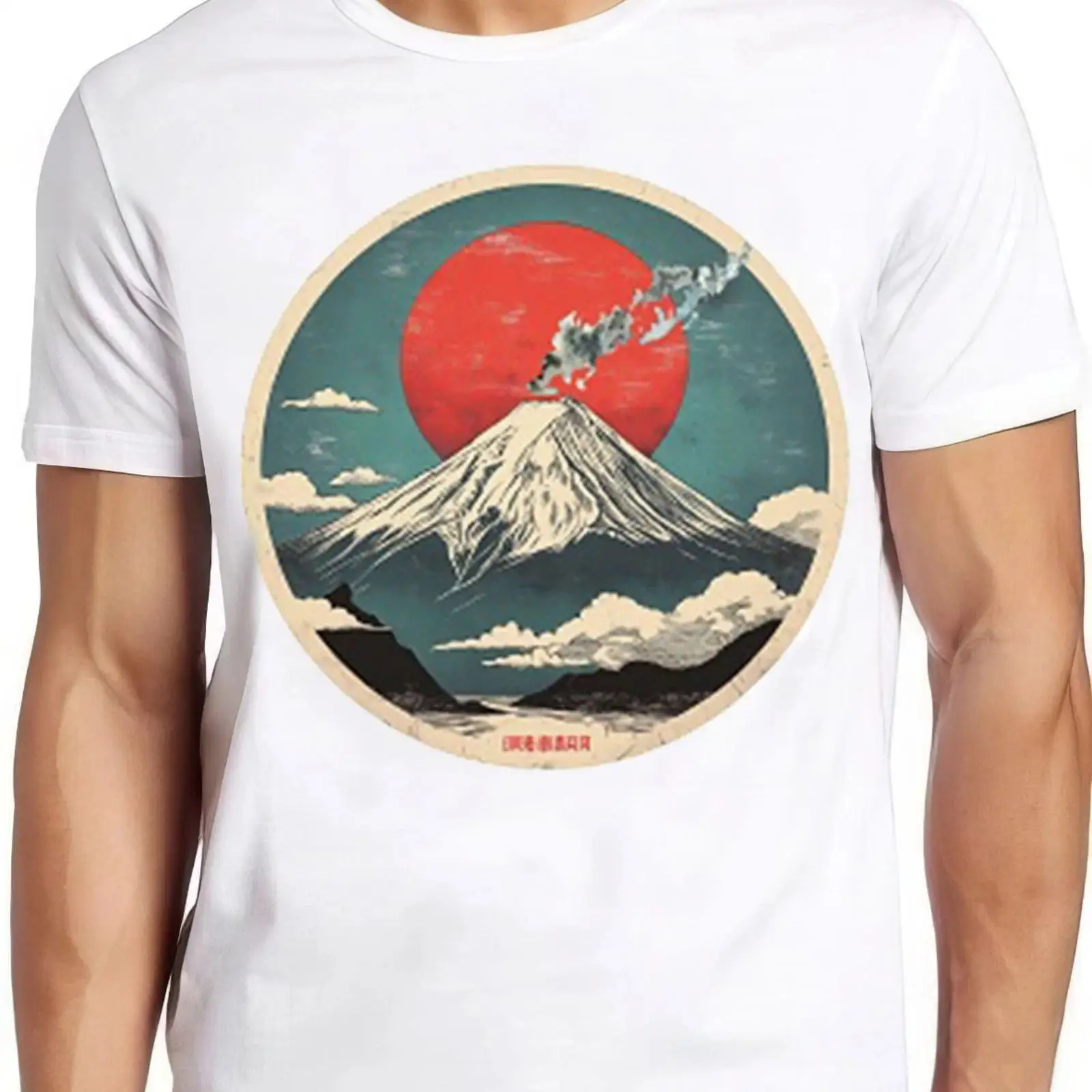 Vintage Fashion Icons - เสื้อยืดฟูจิ ซัน เมาน์ท ญี่ปุ่น ภูเขาไฟอันโด่งดัง โตเกียว