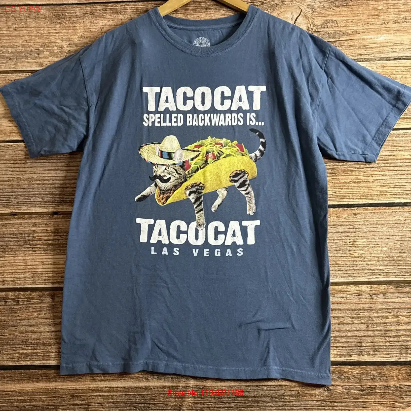 Vintage Fashion Las Vegas - เสื้อยืด TacoCat Spelled Backwards is Las