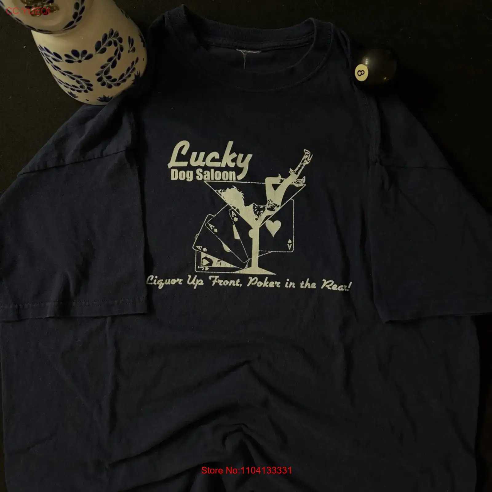 Vintage Fashion Las Vegas - เสื้อยืดวินเทจยุค 90 ลาย Lucky Dog Saloon