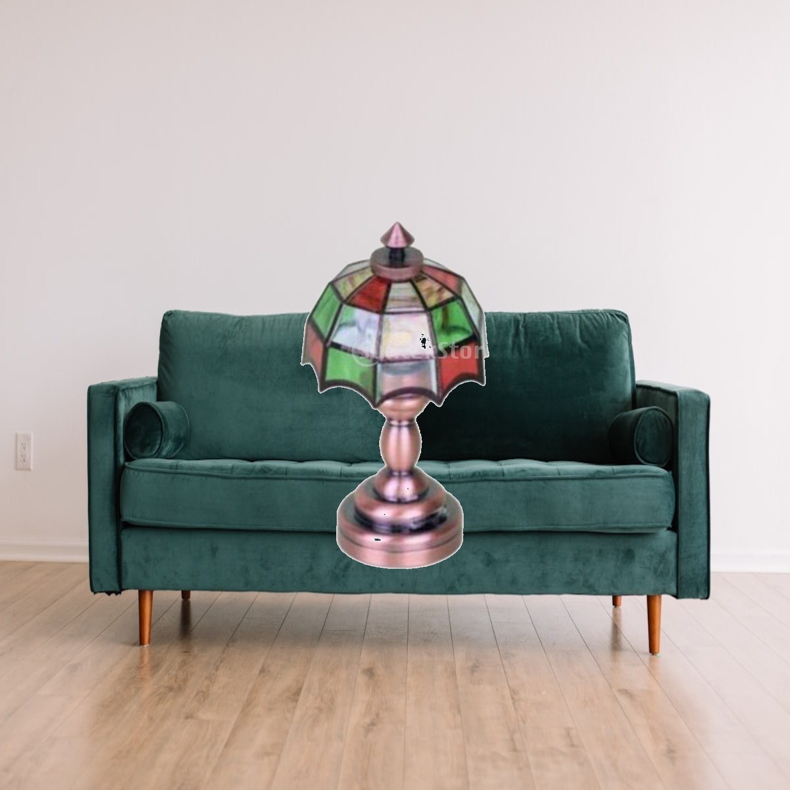 Vintage Fashion Tv - โคมไฟขนาดเล็กสไตล์วินเทจ วัสดุอัลลอยเคลือบเงา ไฟ LED สำหรับบ้านตุ๊กตาขนาด 1/12