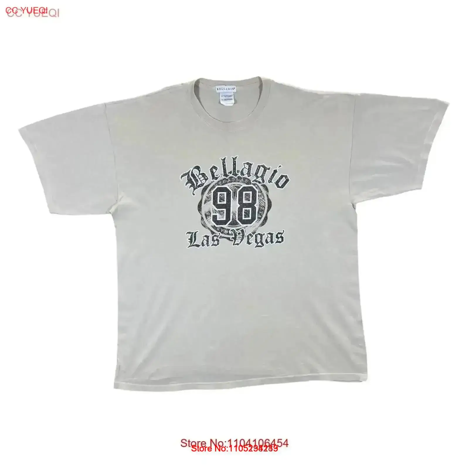 เสื้อยืดลายกราฟิก BELLAGIO LAS - Vintage Fashion Las Vegas บทวิจารณ์และราคา