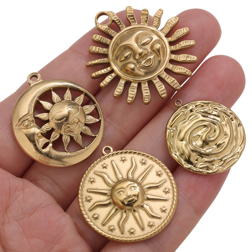 จี้ทอง PVD 5 ชิ้น สแตนเลสสตีล  - Vintage Fashion Jewelry Necklaces บทวิจารณ์และราคา
