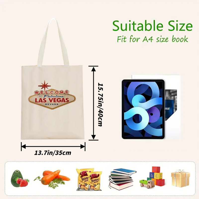กระเป๋าผ้าลายป้ายต้อนรับลาสเวก - Vintage Fashion Las Vegas บทวิจารณ์และราคา