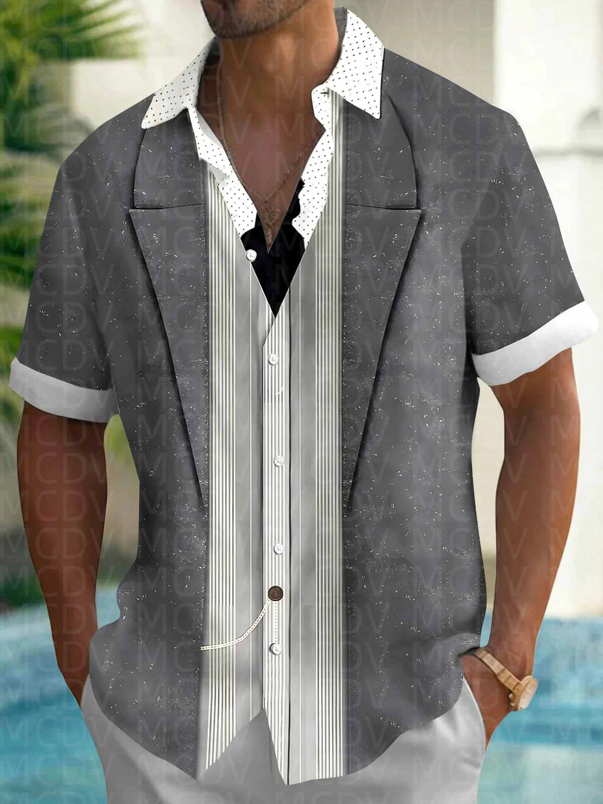 เสื้อฮาวายลายโบว์ลิ่งสำหรับผู้ - Bowling Shirt Camp บทวิจารณ์และราคา