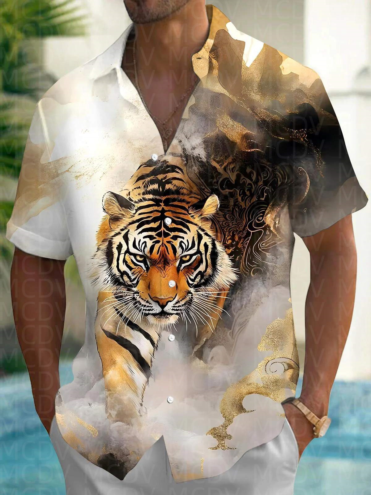 เสื้อฮาวายลายโบว์ลิ่งสำหรับผู้ - Bowling Shirt Camp บทวิจารณ์และราคา
