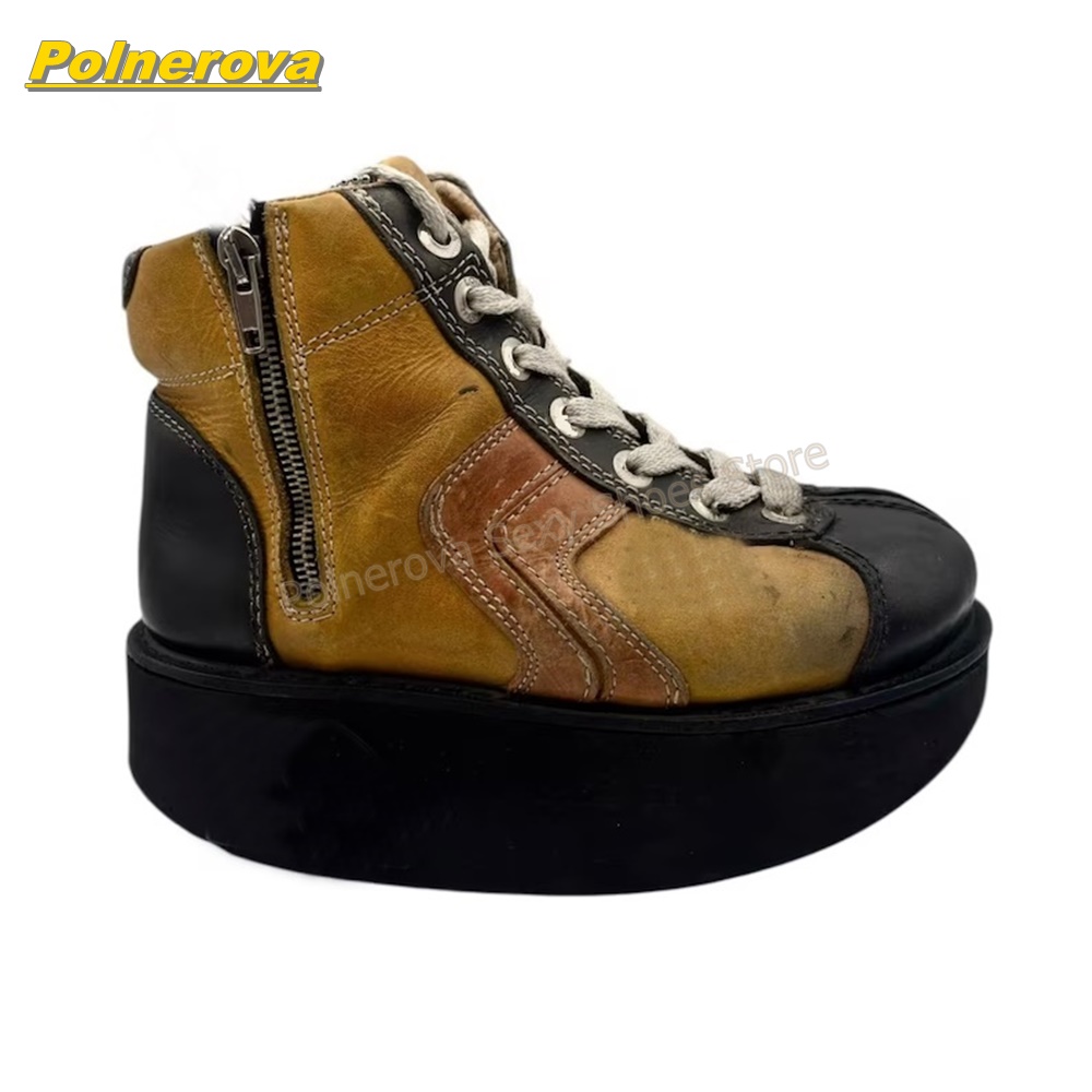รองเท้าบูทข้อเท้าสไตล์วินเทจสำ - Vintage Fashion Y2K บทวิจารณ์และราคา